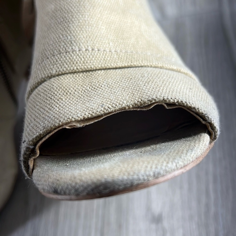 Splendid Tan Peep-Toe Heeled Boots - Picture 15 of 16